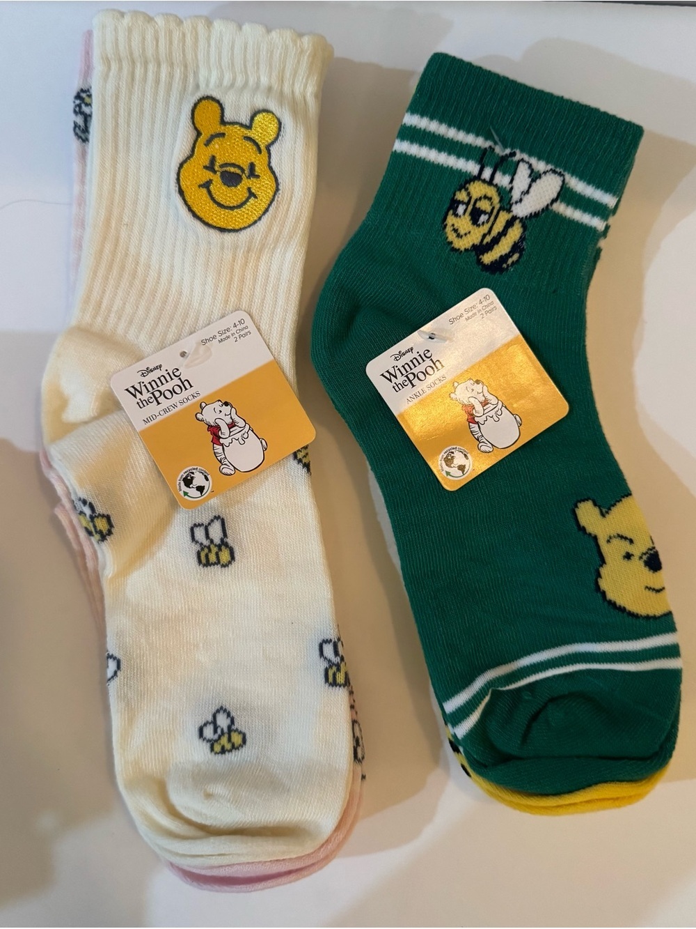 Disney Winnie the Pooh Women’s Ankle & Mid- Crew Socks